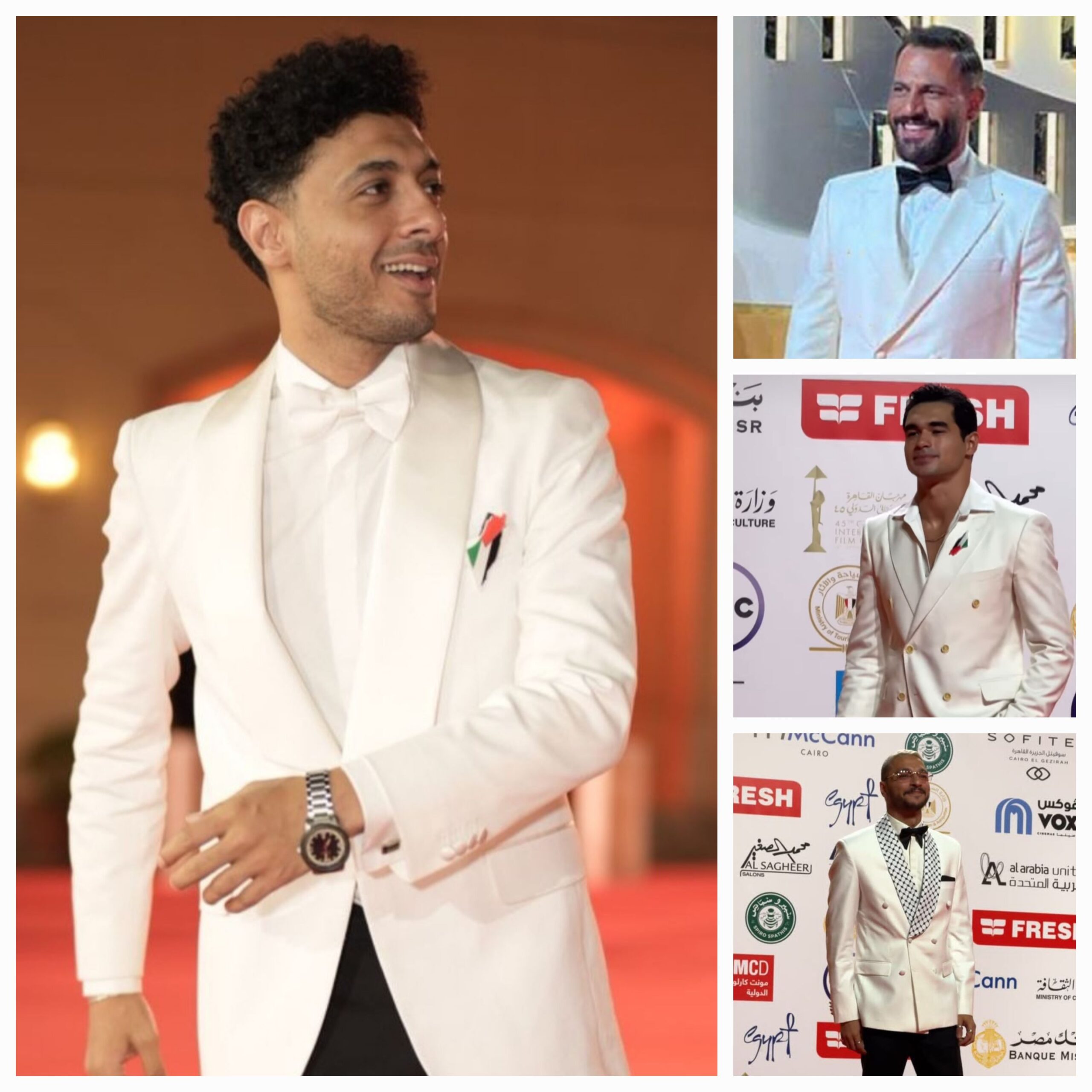 البدل البيضاء تسيطر على حفل افتتاح مهرجان القاهرة السينمائي الدولي